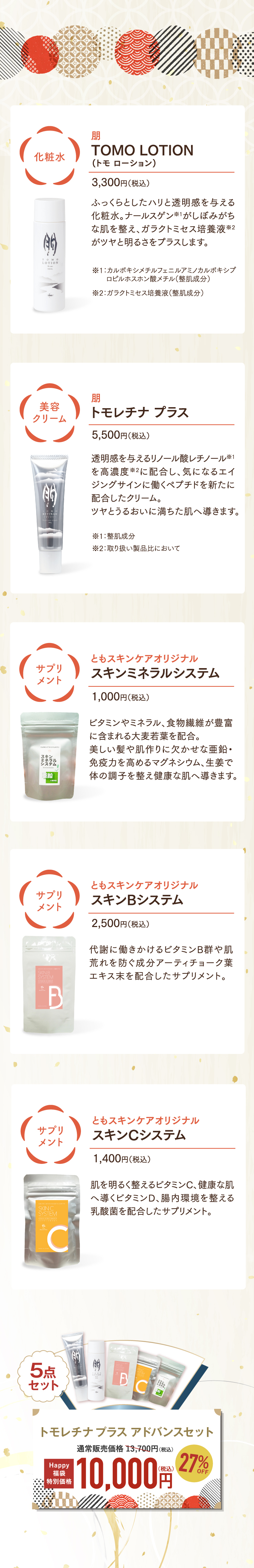 朋トモレチナ プラス アドバンスセット